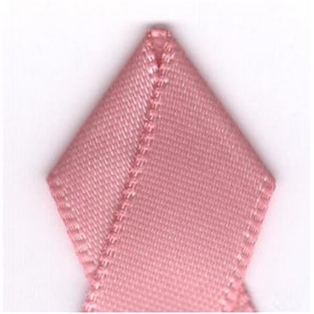 Papilion R074400090160100Y .38 in. Double-Face Satin Ribbon 100 Yards - Dusty Rose R074400090160100Y